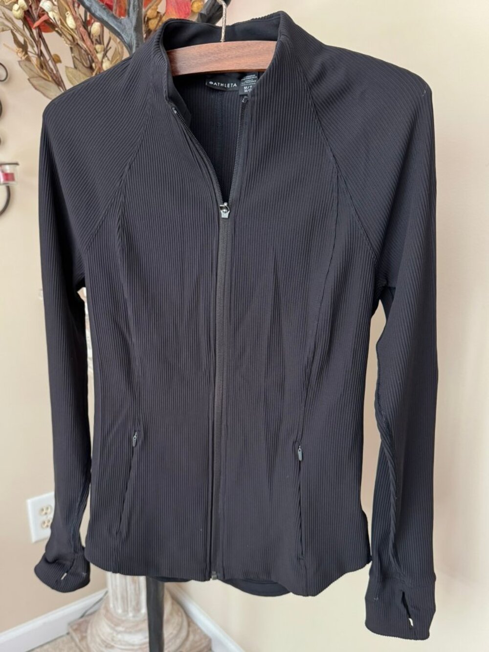 Athleta MT Salutation Ribbed Jacket black
